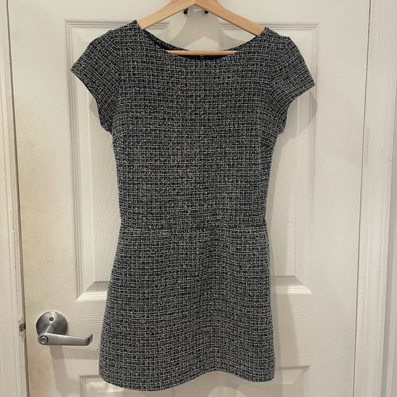 Lord & Taylor Design Lab Black and White Tweed Romper - Picture 1 of 4